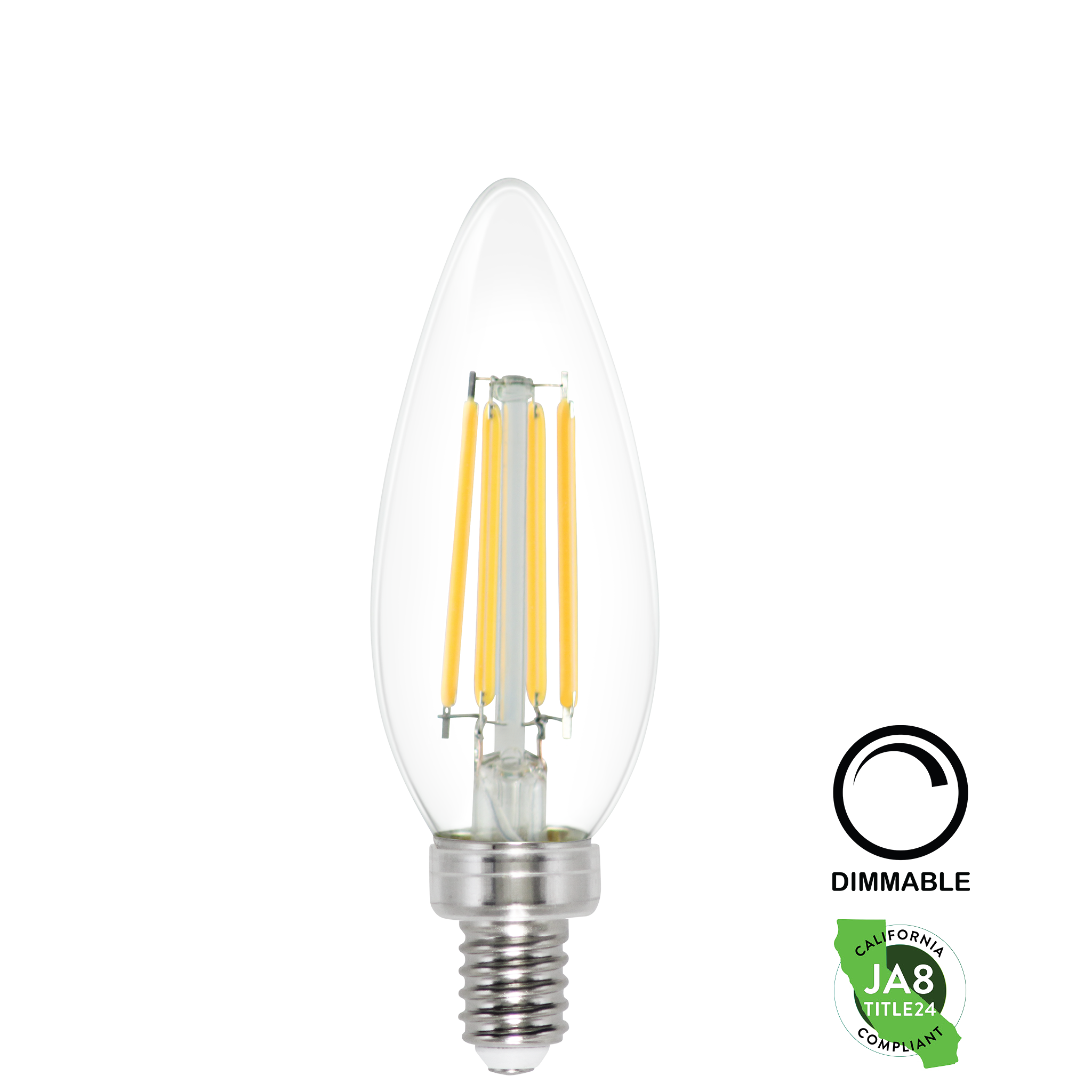 B10 40W-Equal 2700K JA8 European E14 - Candex Lighting