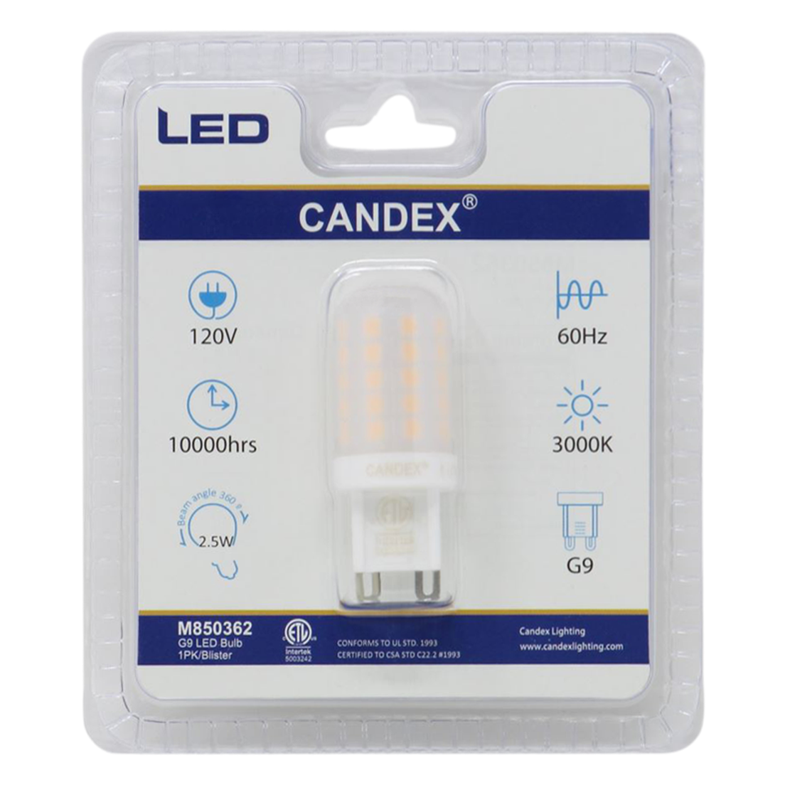 Ampoule LED G9 2,2W 2700K 473856 Calex