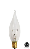 Flame Tip 7W Clear 12V Candelabra E12