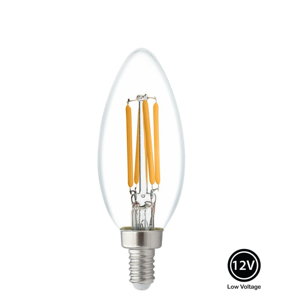 B11 40WEqual 2700K 12V Candelabra E12 Candex Lighting
